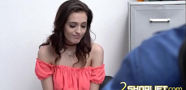  Small titty teen loves being fucked hard by security mall officer.